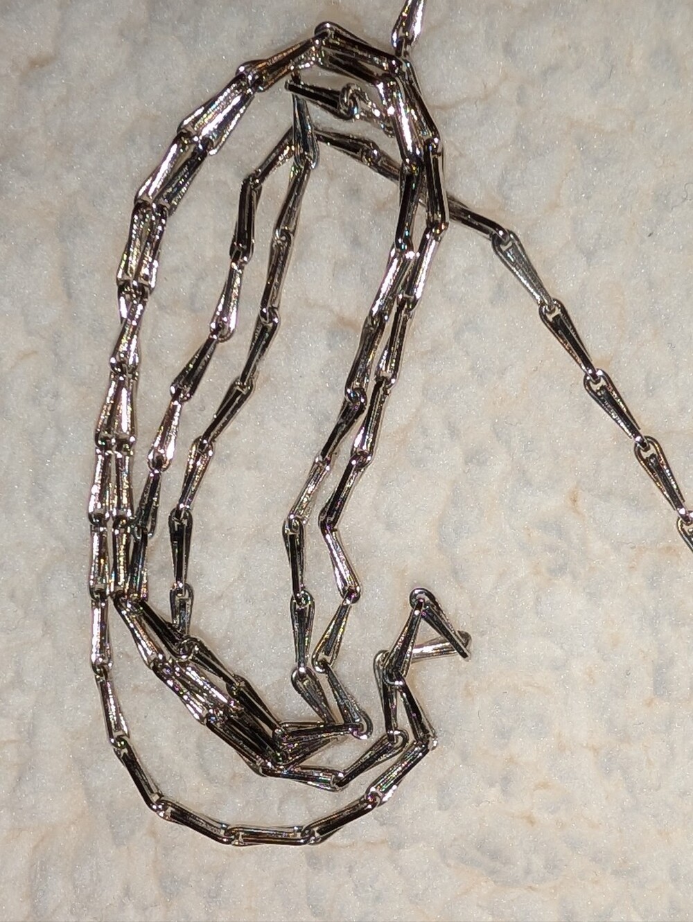 Charles Jourdan Paris Leather Chain Clutch Metallic Pewter With Crystals VGUC - Picture 4 of 16